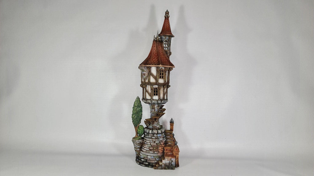Steeple Manor 28mm DND Terrain | Tabletop Wargaming Scenery for Warhammer, Frostgrave & RPG | Unpainted 3D Printed