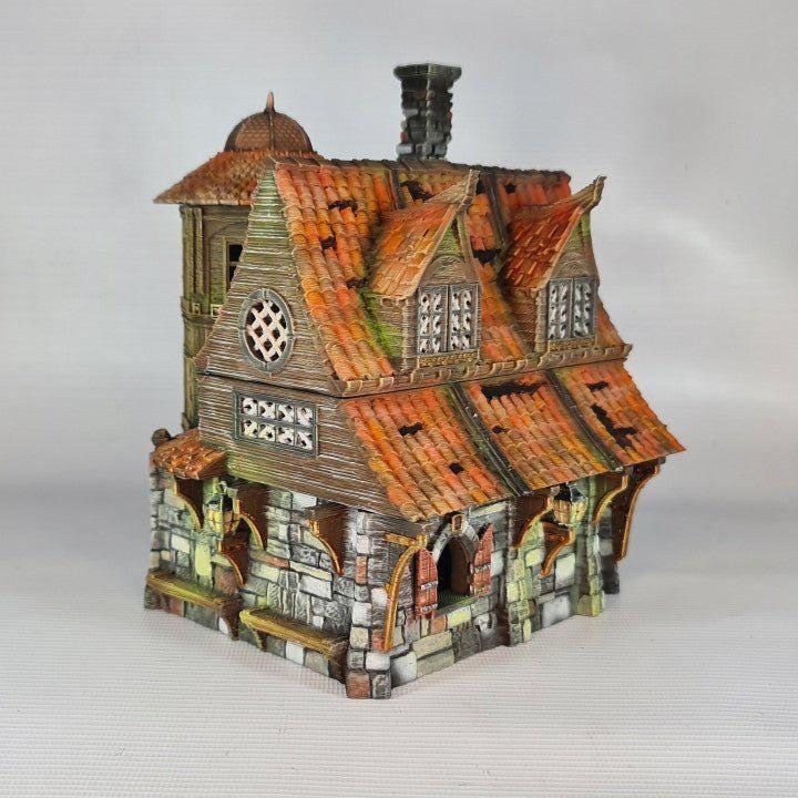 Grimmsdale Manor 28mm DND Terrain | Tabletop Wargaming Scenery for Warhammer, Frostgrave & RPG | Unpainted 3D Printed