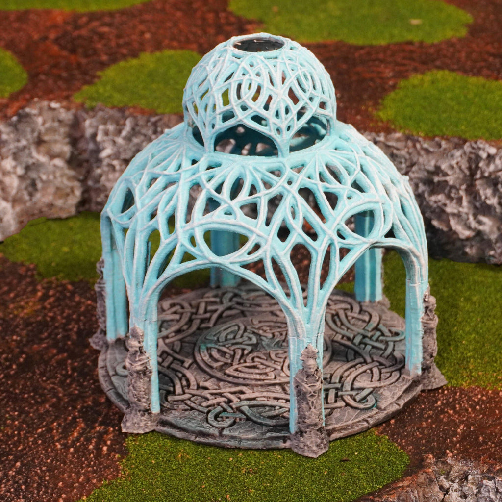 Elven Council Gazebo 28mm DND Terrain | Tabletop Wargaming Scenery for Warhammer, Frostgrave & RPG | 3D Printed