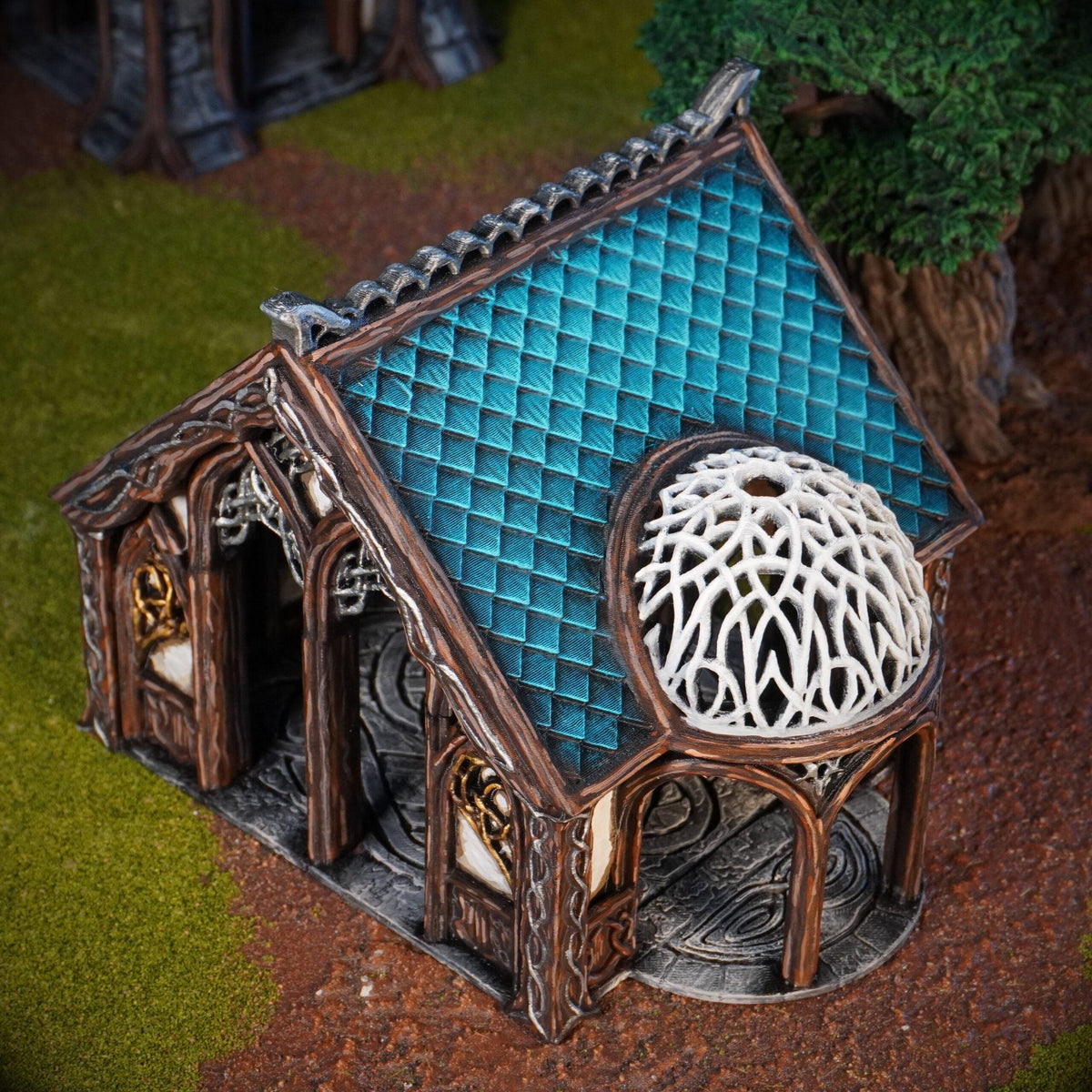 Elven Home 28mm DND Terrain | Tabletop Wargaming Scenery for Warhammer, Frostgrave & RPG | Unpainted 3D Printed