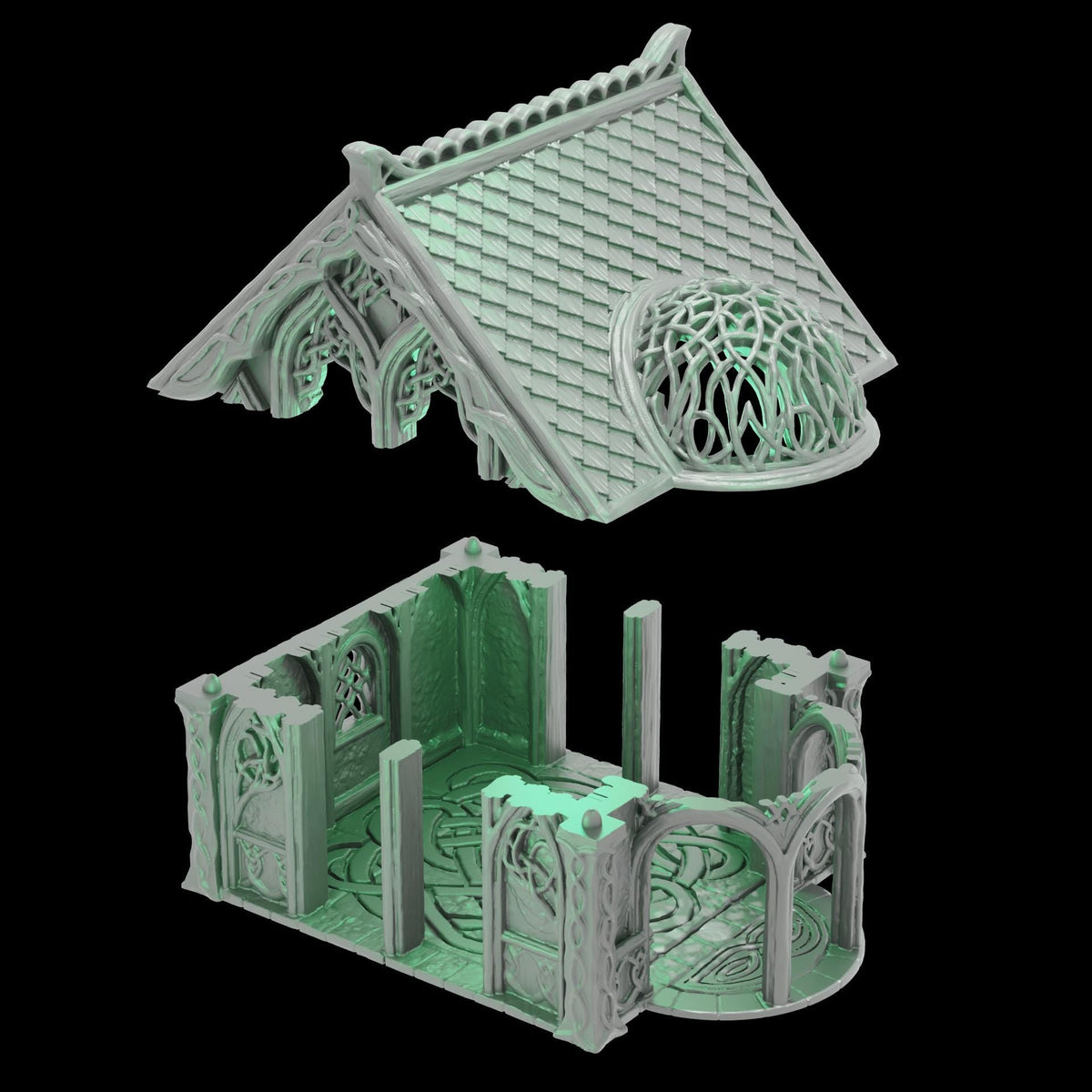 Elven Home 28mm DND Terrain | Tabletop Wargaming Scenery for Warhammer, Frostgrave & RPG | Unpainted 3D Printed
