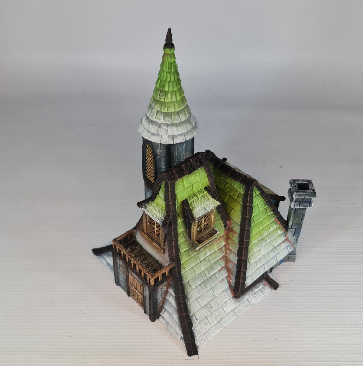 Steeple Lodge 28mm DND Terrain | Tabletop Wargaming Scenery for Warhammer, Frostgrave & RPG | Unpainted 3D Printed