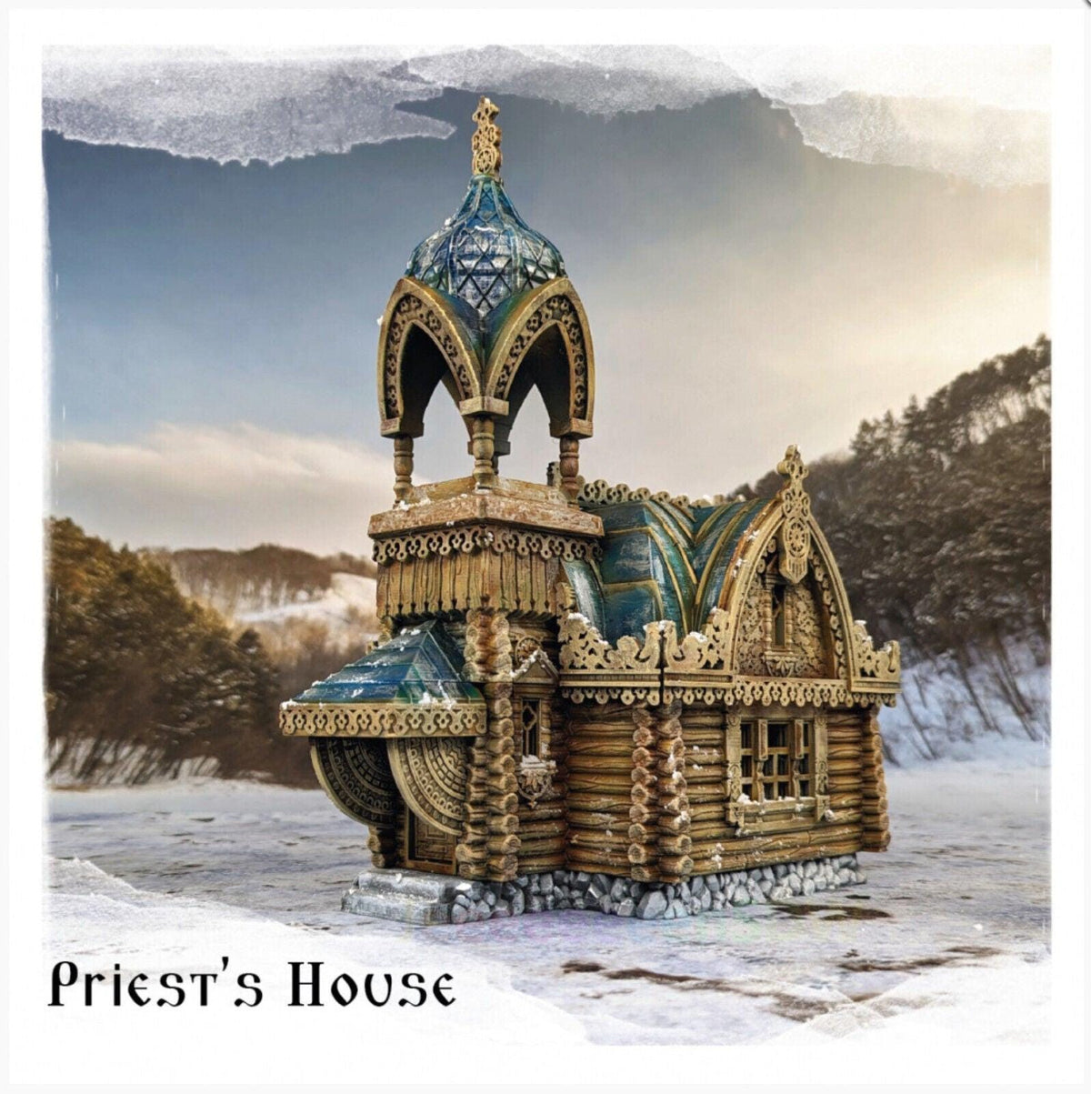 Priest's House 28mm DND Terrain | Tabletop Wargaming Scenery for Warhammer, Frostgrave & RPG | Unpainted 3D Printed