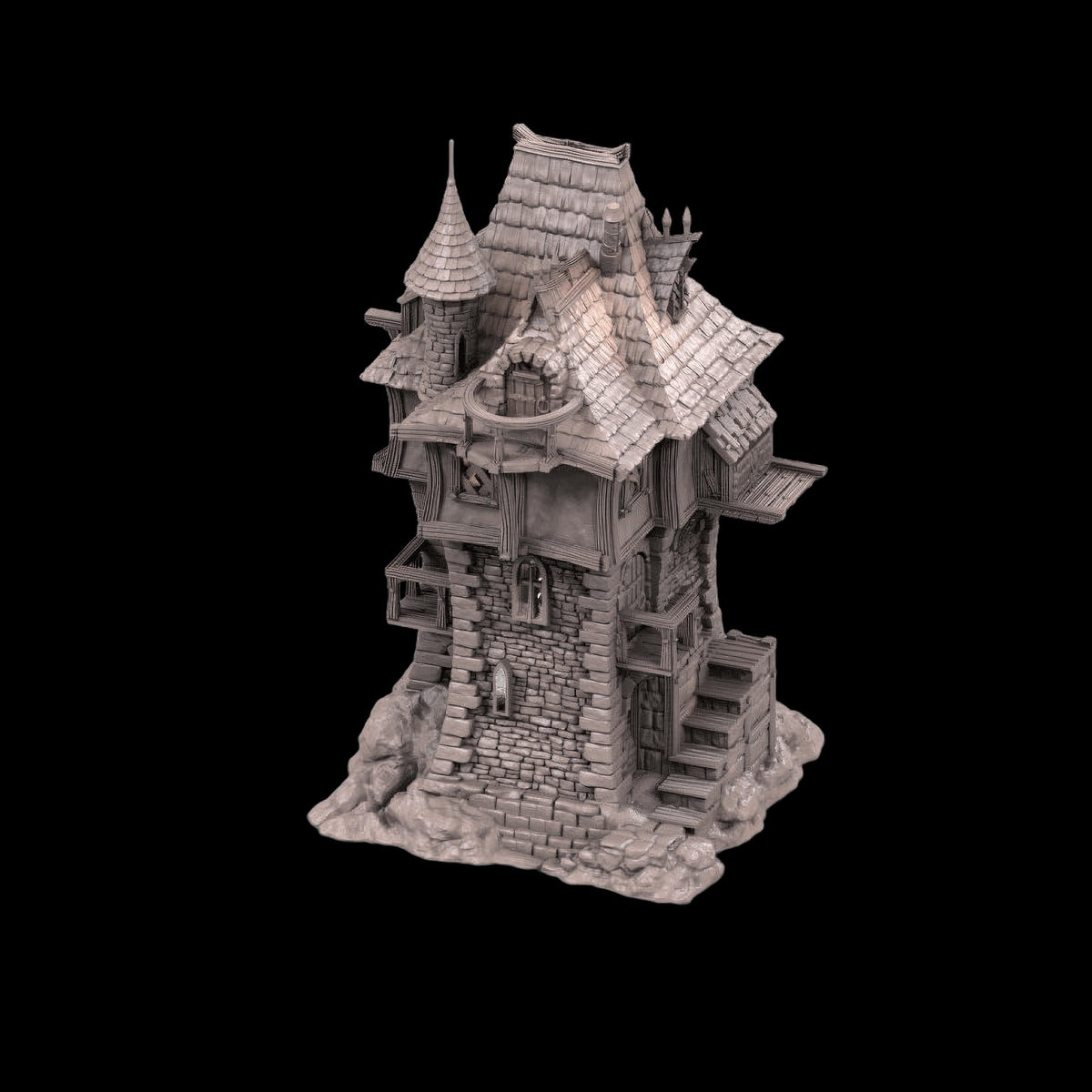 Archmage's Manor 28mm DND Terrain | Tabletop Wargaming Scenery for Warhammer, Frostgrave & RPG | Unpainted 3D Printed