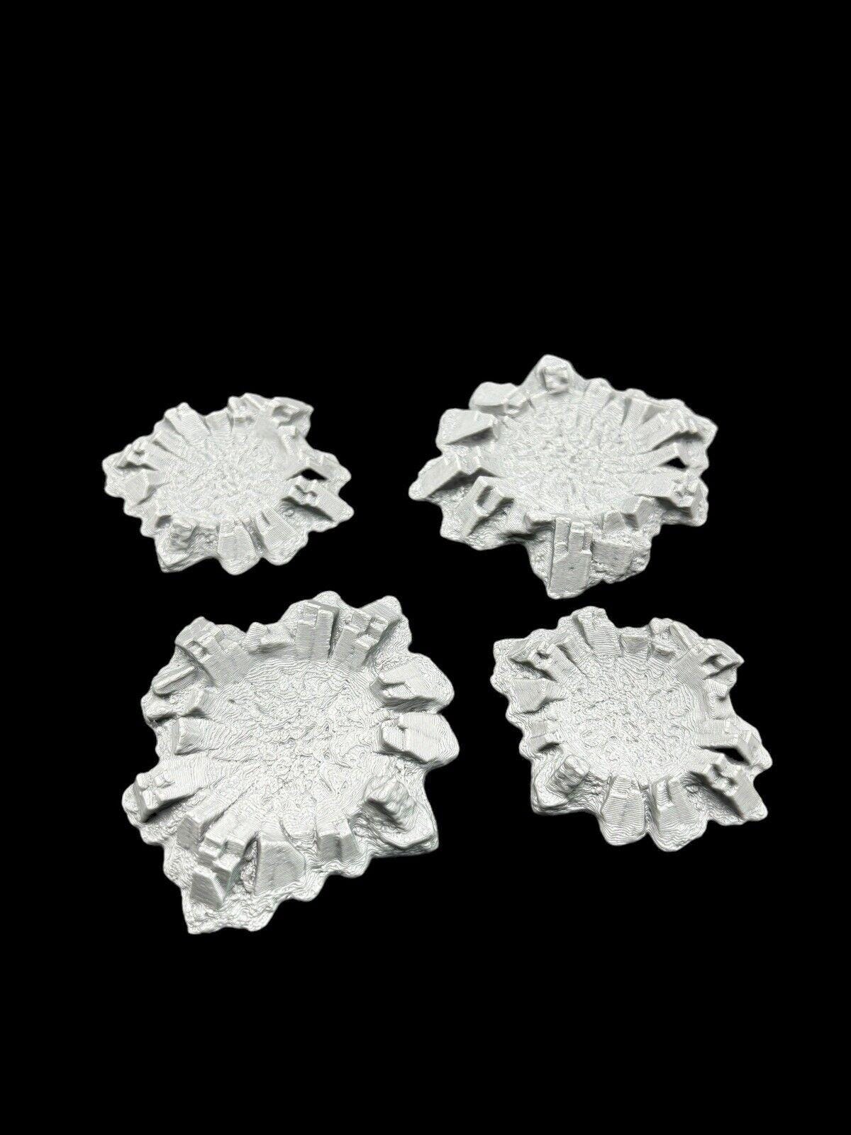 4x 28mm Craters for Tabletop Gaming For Games Like Warhammer - 3D Printed