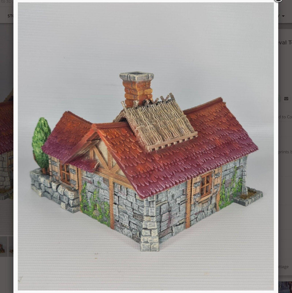 Pumpkin Cottage 28mm DND Terrain | Tabletop Wargaming Scenery for Warhammer, Frostgrave & RPG | Unpainted 3D Printed
