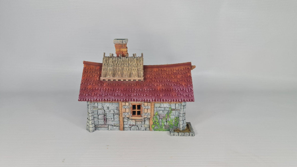 Pumpkin Cottage 28mm DND Terrain | Tabletop Wargaming Scenery for Warhammer, Frostgrave & RPG | Unpainted 3D Printed