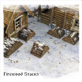 5x Firewood Stacks 28mm DND Scatter Terrain | Tabletop Wargaming Scenery for Warhammer, Frostgrave & RPG | 3D Printed
