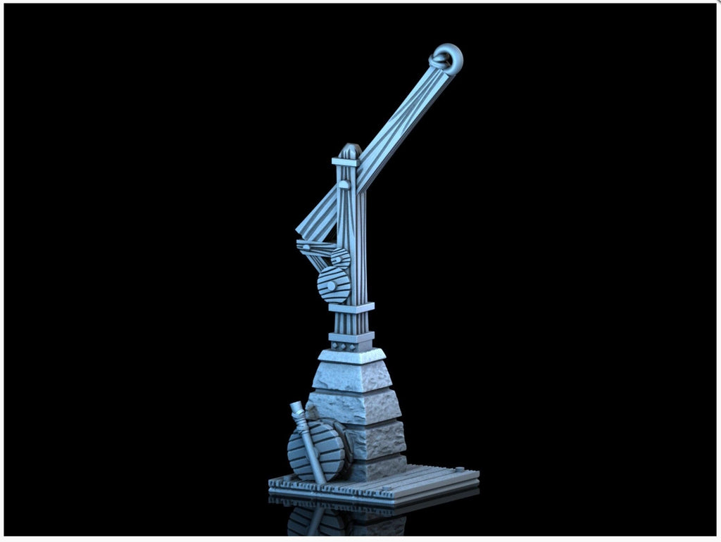 Hoist Crane 28mm DND Scatter Terrain | Tabletop Wargaming Scenery for Warhammer, Frostgrave & RPG | Unpainted 3D Printed