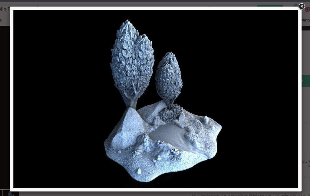 Brook Trees Scatter 28mm DND Terrain | Tabletop Wargaming Woodland Scenery for Warhammer & RPG | 3D Printed