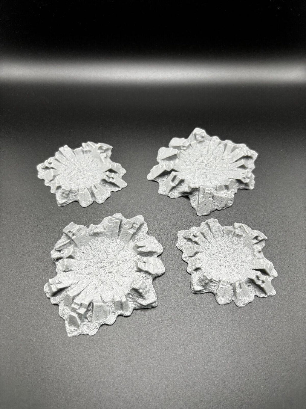 4x 28mm Craters for Tabletop Gaming For Games Like Warhammer - 3D Printed