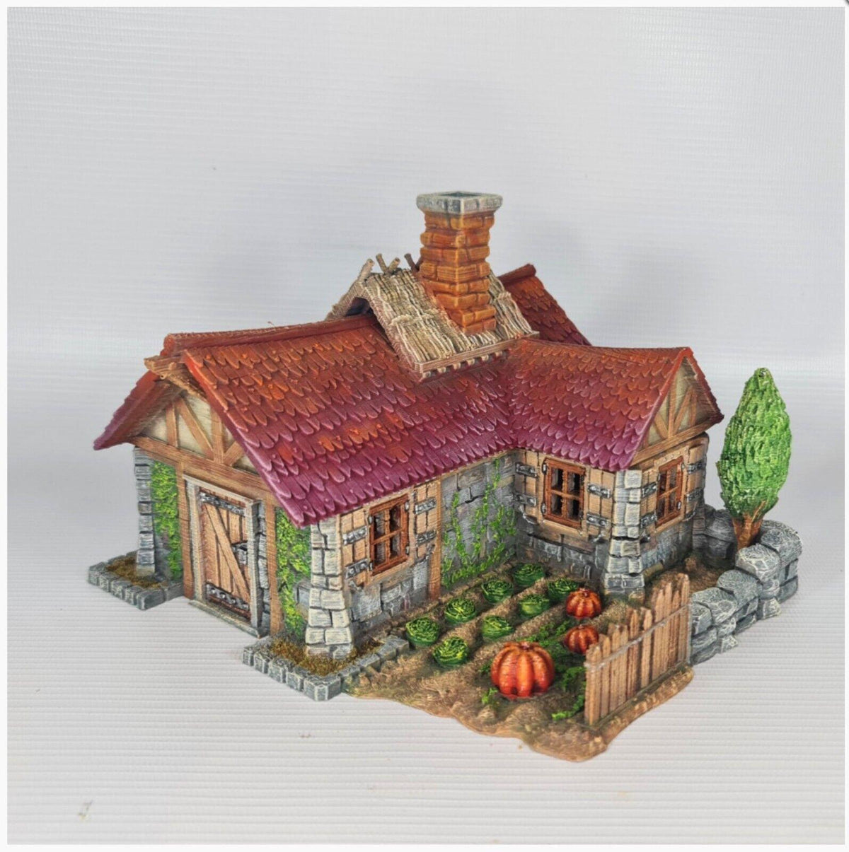 Pumpkin Cottage 28mm DND Terrain | Tabletop Wargaming Scenery for Warhammer, Frostgrave & RPG | Unpainted 3D Printed