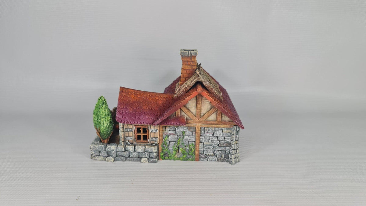 Pumpkin Cottage 28mm DND Terrain | Tabletop Wargaming Scenery for Warhammer, Frostgrave & RPG | Unpainted 3D Printed