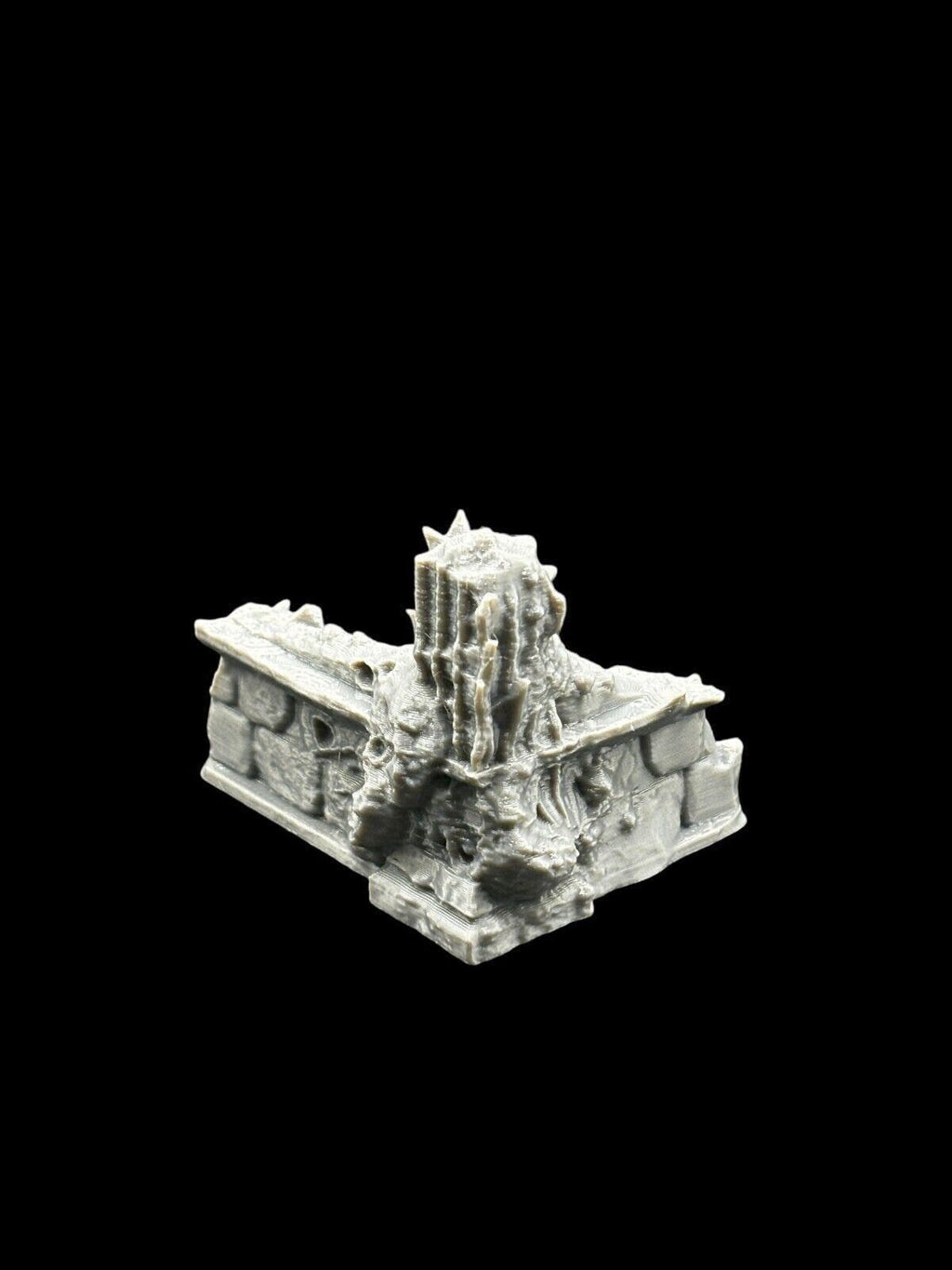 Small Infected Ruins Terrain Sci Fi Tabletop Scenery 3D Printed 3 pcs