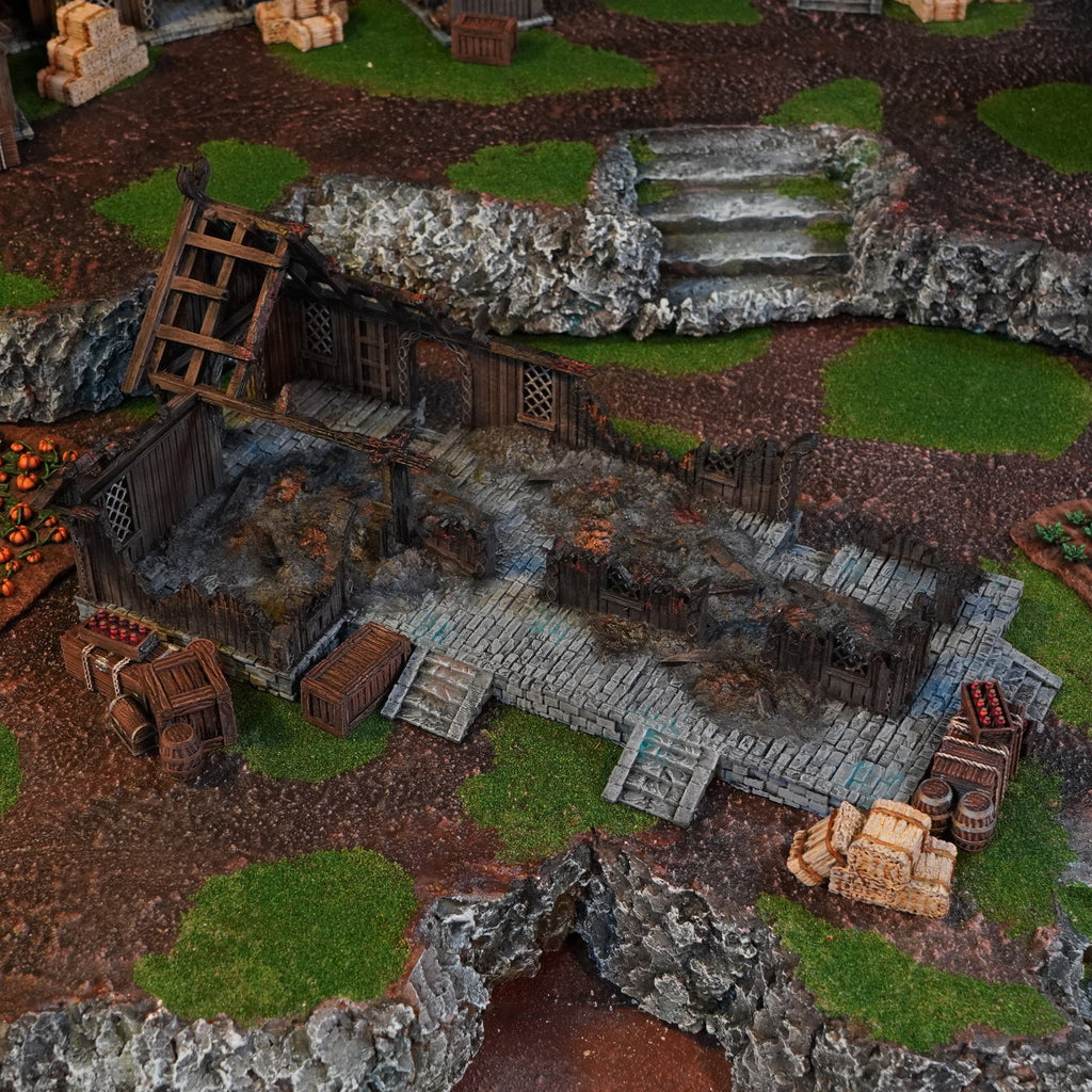 Inn House Ruin - 28mm Tabletop Terrain for Epic Adventures