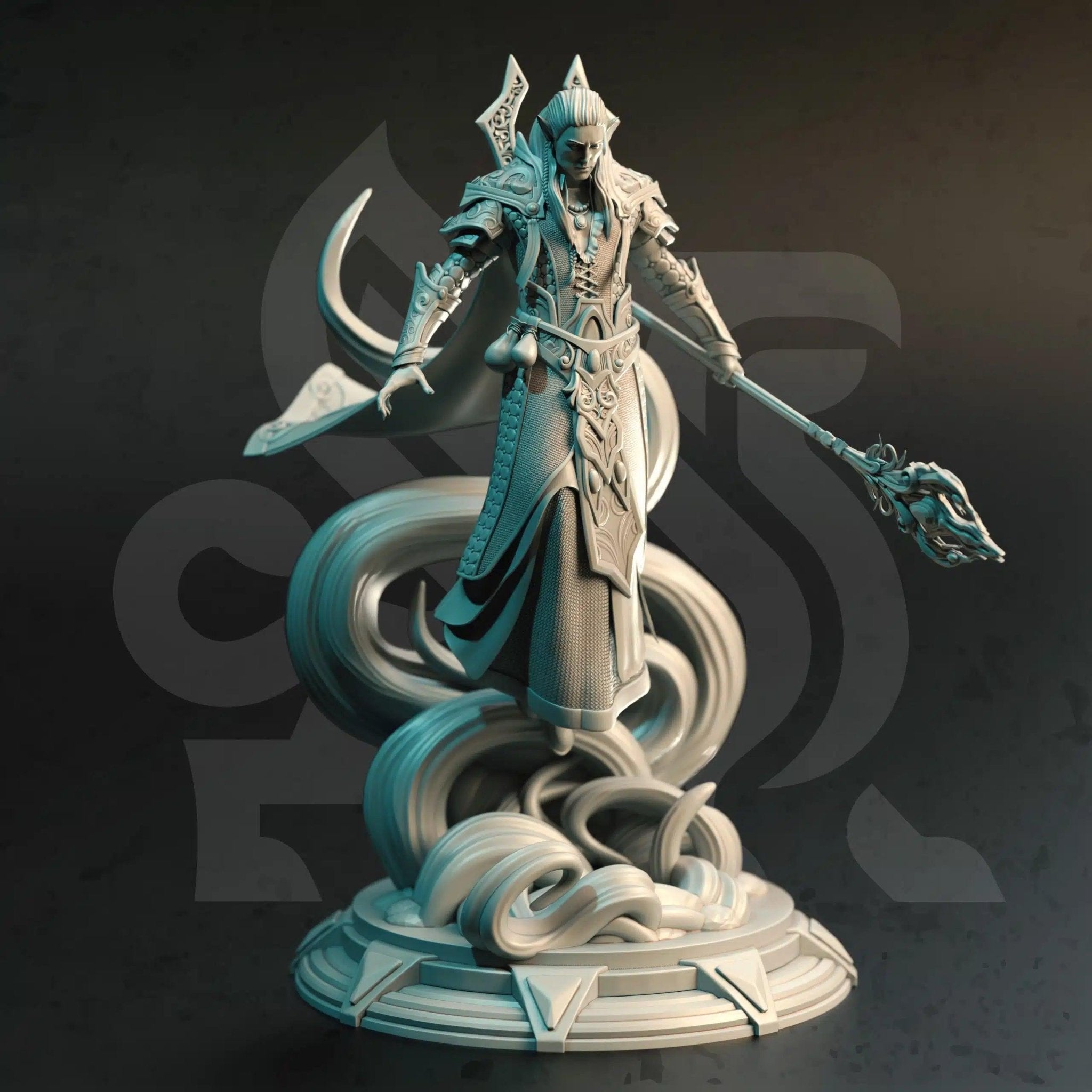 Karydian Master Sorcerer - 3D Printed Sorcerer Character Miniature - Just Re - Roll