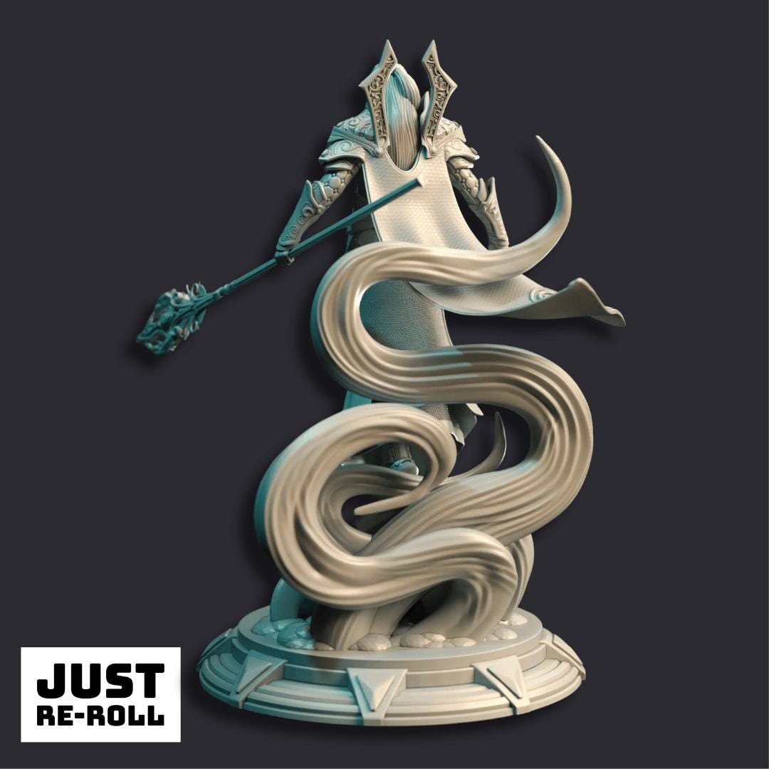 Karydian Master Sorcerer - 3D Printed Sorcerer Character Miniature - Just Re - Roll