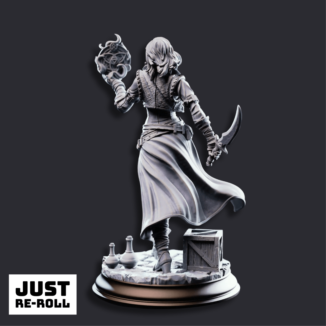 Kira Solseth Rogue of the Arcane - 3D Printed Rogue Character Miniature - Just Re-Roll