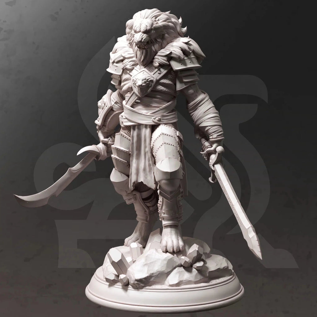 Kiz Ai’er – The Lionheart - 3D Printed Barbarian Miniature - Just Re-Roll