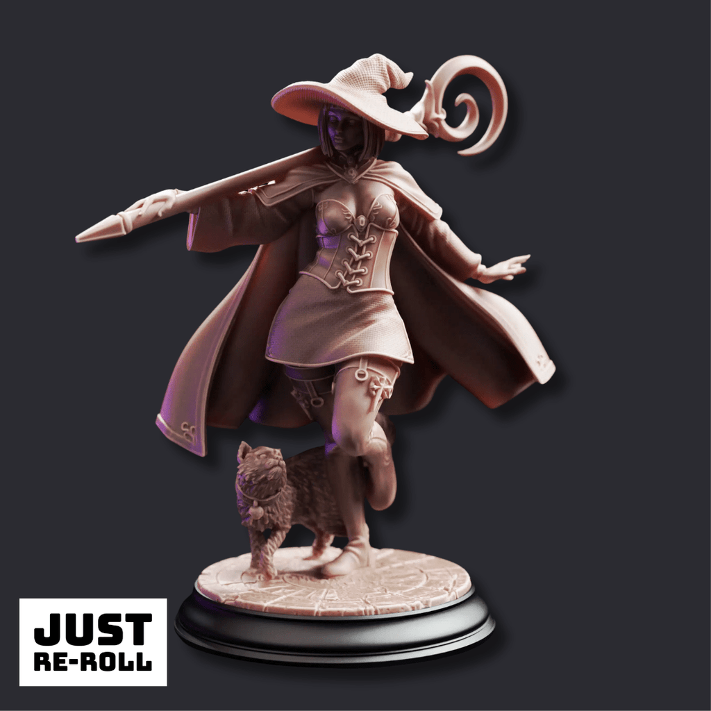 Lady Elara Head of Studies - 3D Printed Wizard Miniature - Just Re-Roll