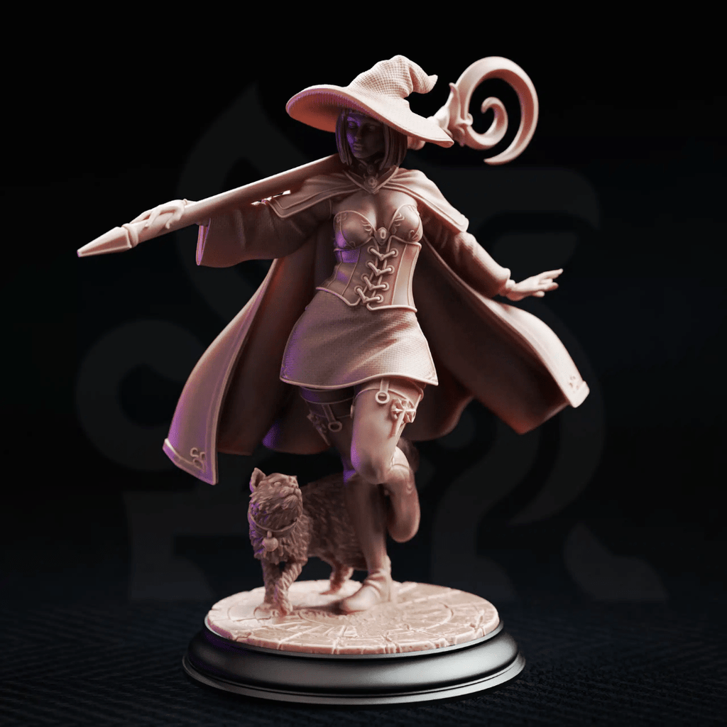 Lady Elara Head of Studies - 3D Printed Wizard Miniature - Just Re-Roll