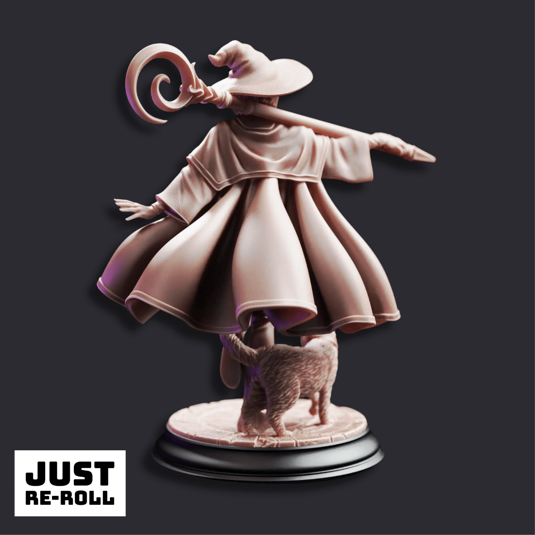 Lady Elara Head of Studies - 3D Printed Wizard Miniature - Just Re-Roll