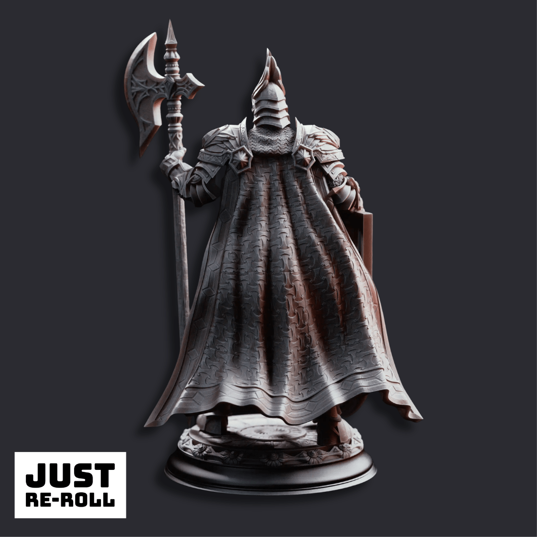 Lars von Findros Elite Knight of the North - 3D Printed Fighter Miniature - Just Re-Roll