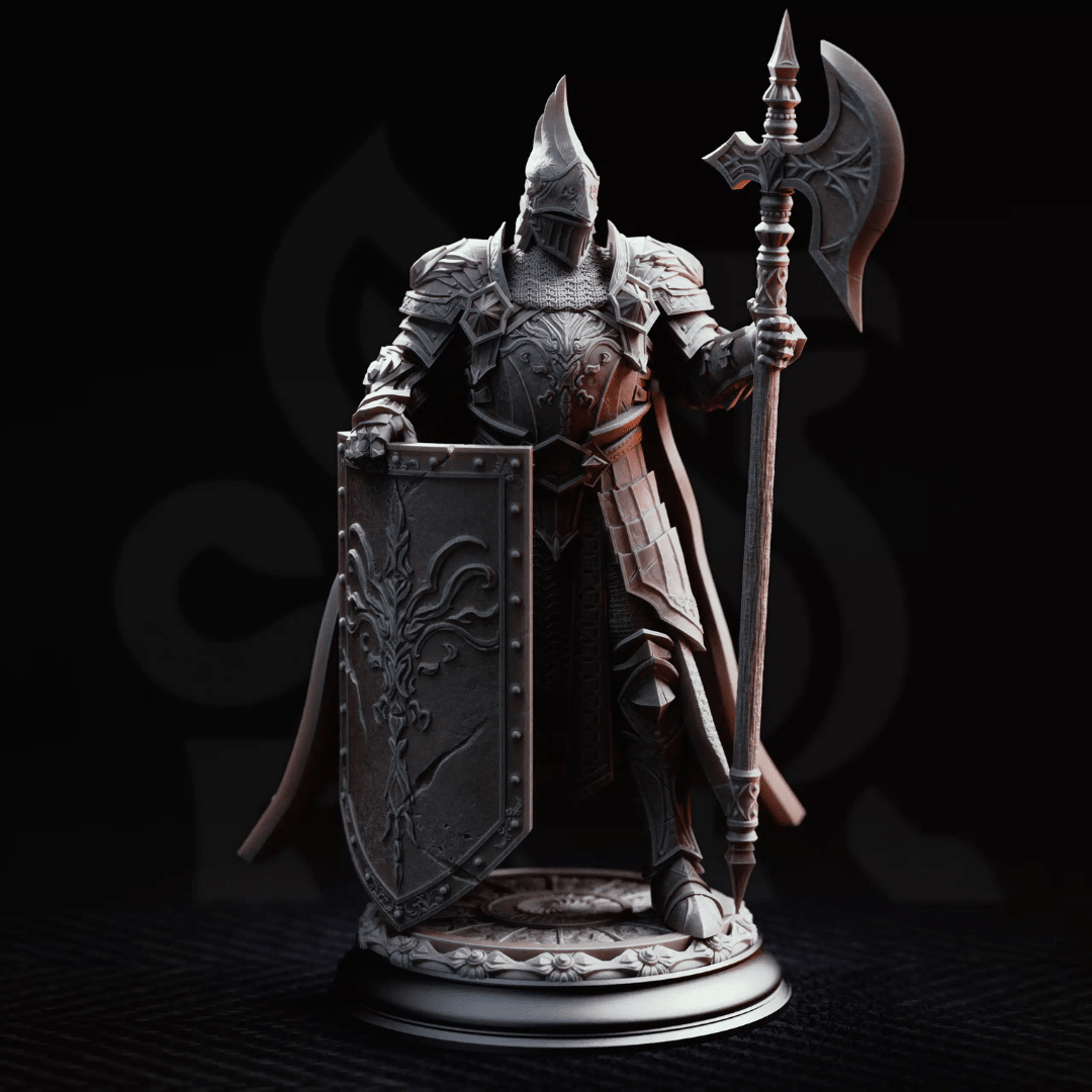 Lars von Findros Elite Knight of the North - 3D Printed Fighter Miniature - Just Re-Roll