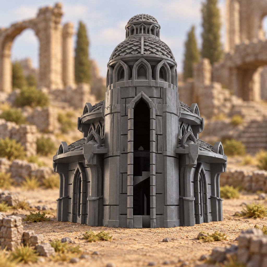 Lost City Building 28mm DND Terrain Set 2 | Tabletop Wargaming Ruins for Warhammer, Frostgrave & RPG | 3D Printed
