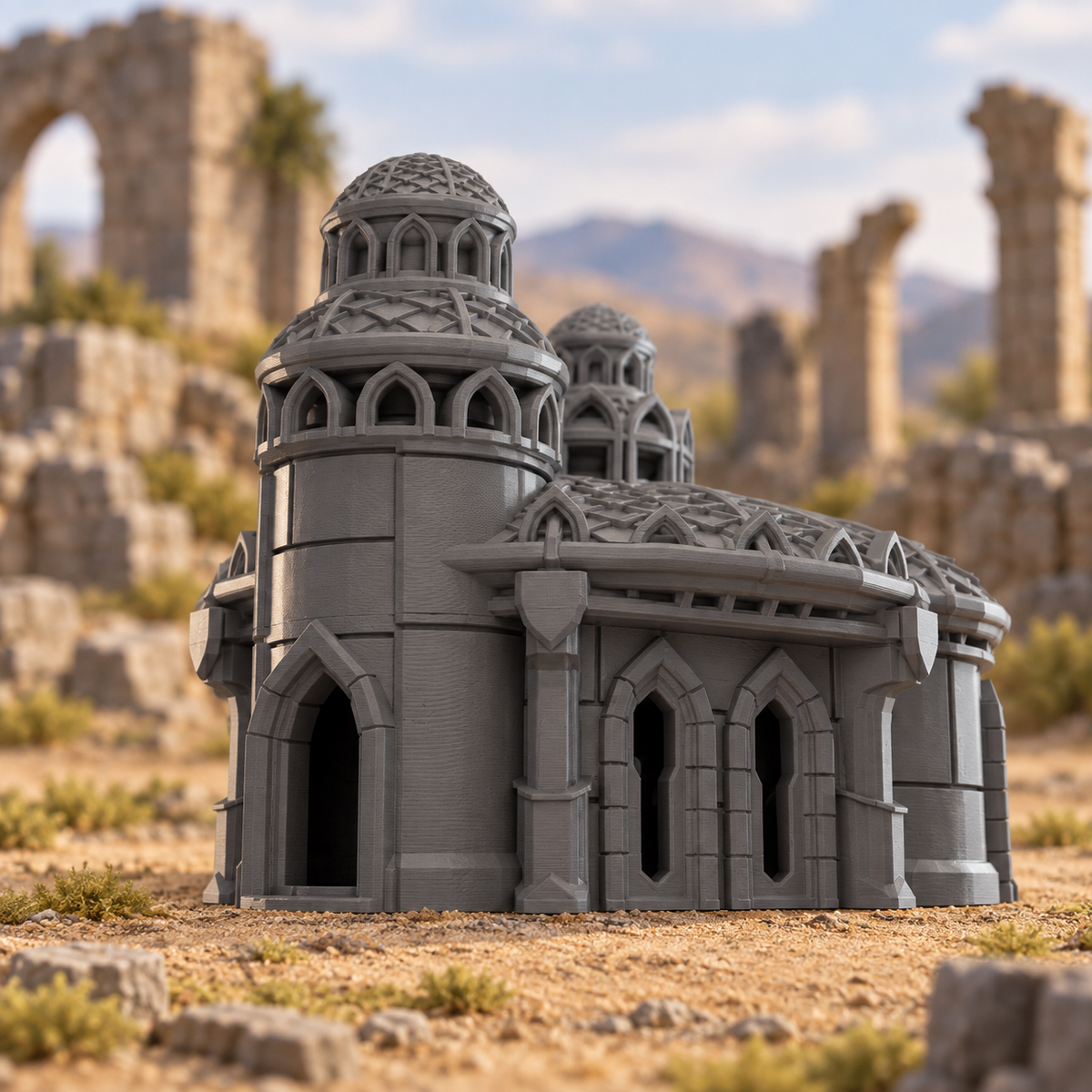 Lost City Building 28mm DND Terrain Set 3 | Tabletop Wargaming Ruins for Warhammer, Frostgrave & RPG | 3D Printed