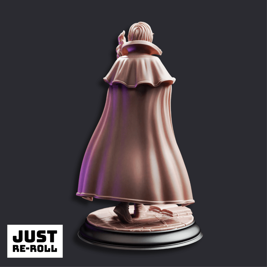 Lune de la Rue Student of the Magical Arts - 3D Printed Sorcerer Miniature - Just Re-Roll