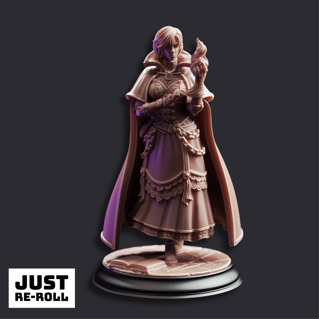 Lune de la Rue Student of the Magical Arts - 3D Printed Sorcerer Miniature - Just Re-Roll