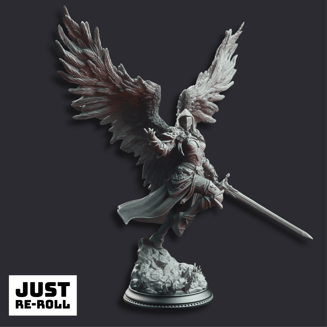 Lydia Ascended Horauthin’s Will - 3D Printed Paladin Character Miniature - Just Re - Roll