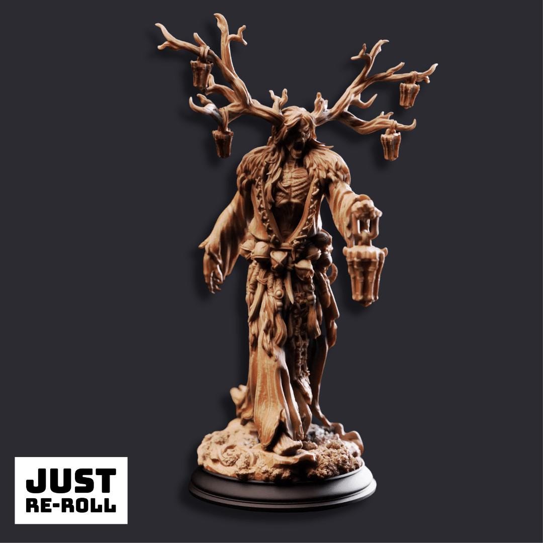 Lykteholder Elderwood Draugr - 3D Printed Monster Miniature - Just Re - Roll