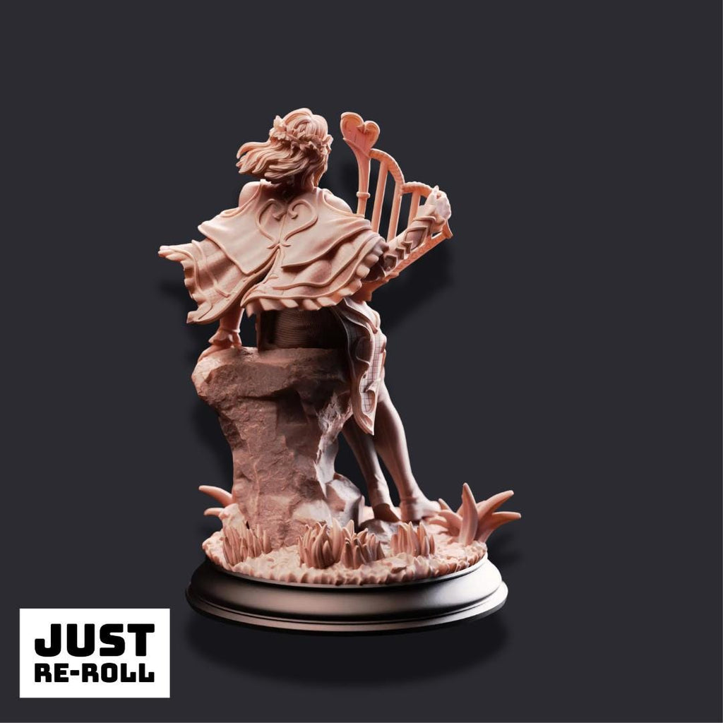 Mabel – Bard of Hearts - 3D Bard Fighter Miniature - Just Re - Roll