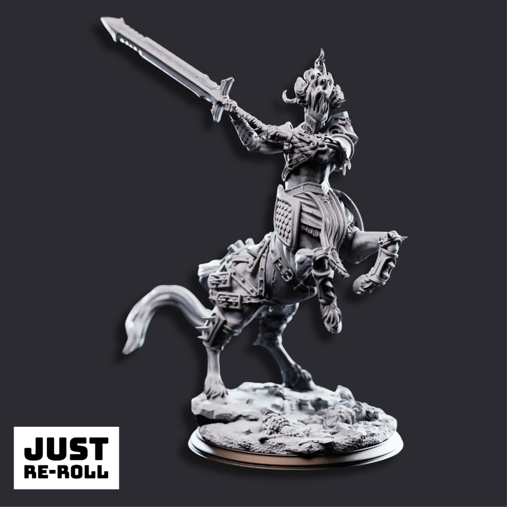 Magnus the Hateful Centaur Warboss - 3D Printed Monster Miniature - Just Re-Roll
