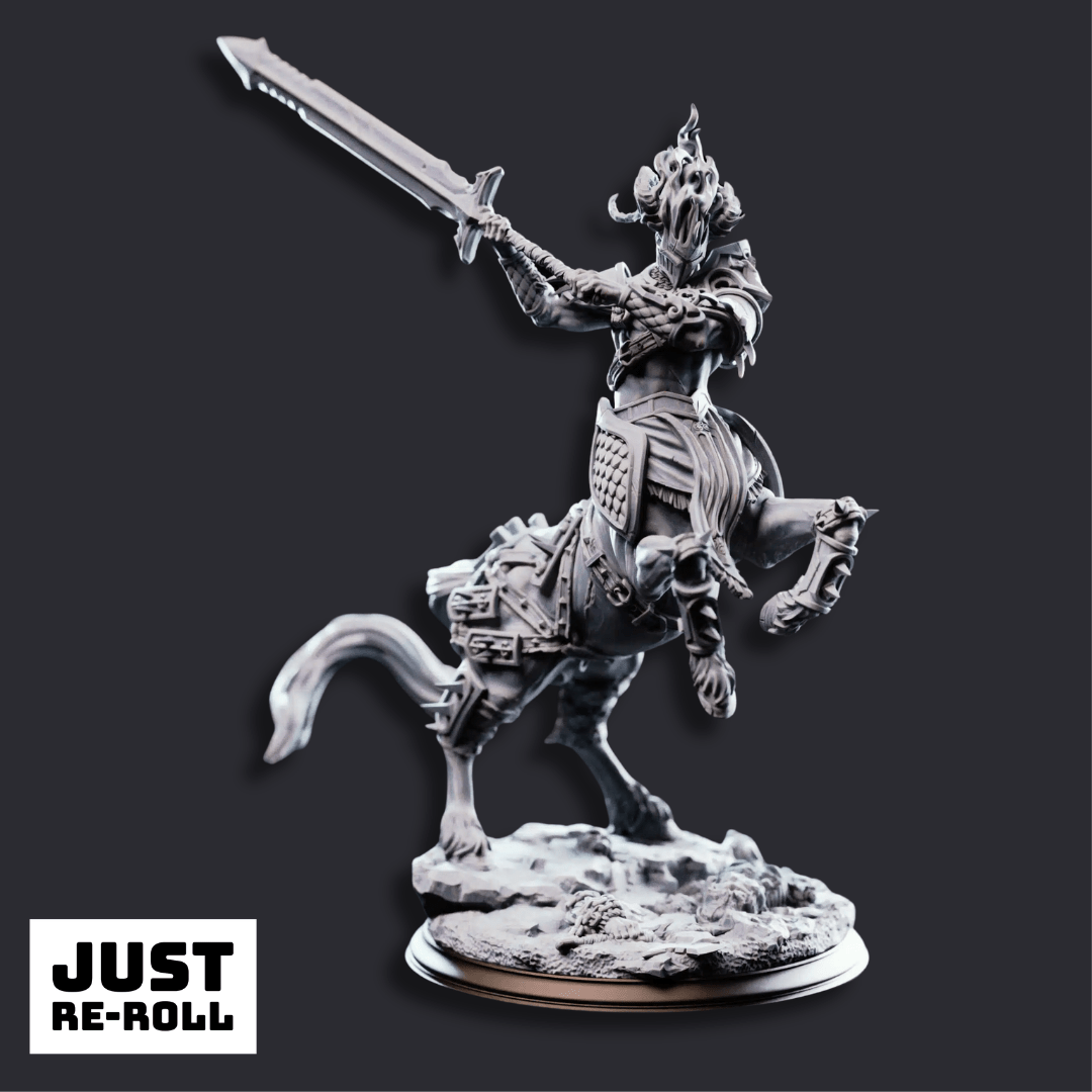 Magnus the Hateful Centaur Warboss - 3D Printed Monster Miniature - Just Re-Roll