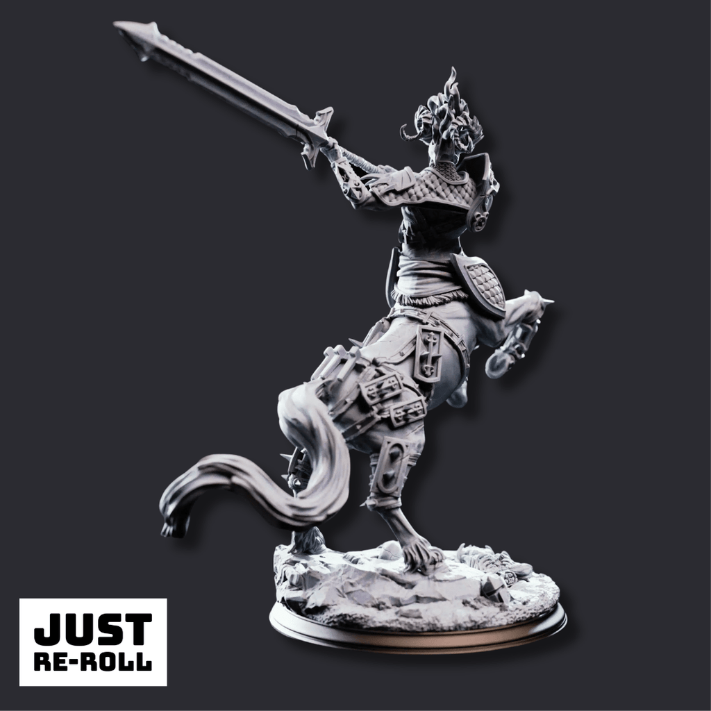 Magnus the Hateful Centaur Warboss - 3D Printed Monster Miniature - Just Re-Roll