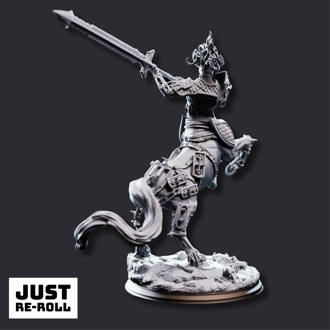 Magnus the Hateful Centaur Warboss - 3D Printed Monster Miniature - Just Re-Roll
