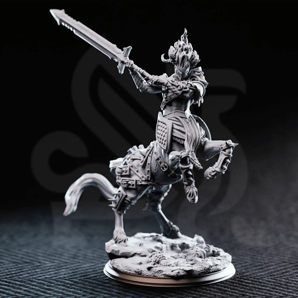 Magnus the Hateful Centaur Warboss - 3D Printed Monster Miniature - Just Re-Roll
