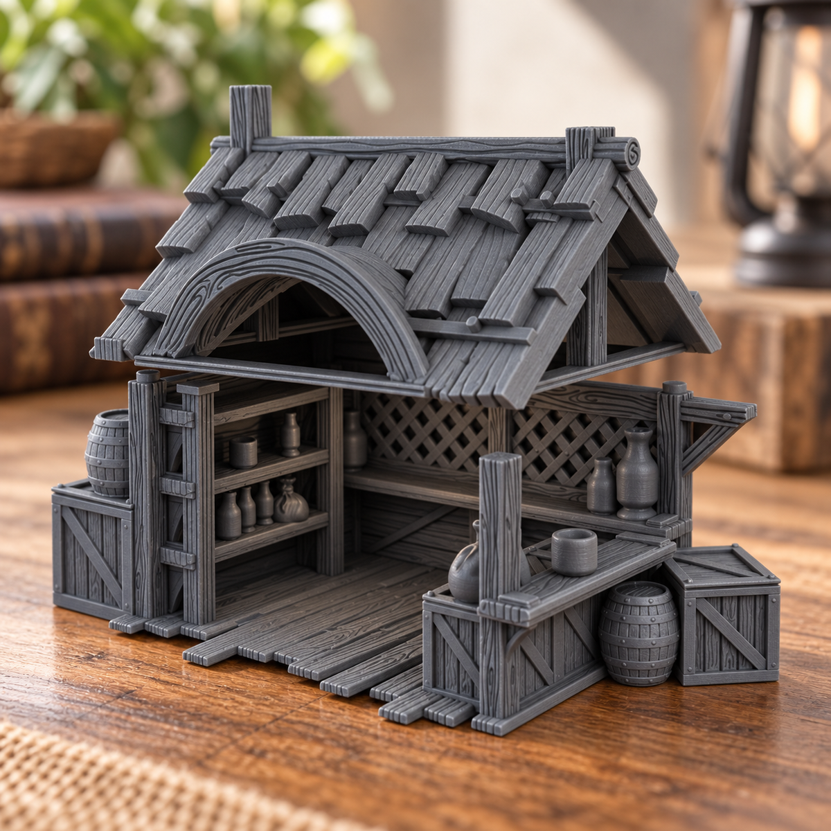 Market Stall 28mm DND Scatter Terrain | Tabletop Wargaming Scenery for Warhammer, Frostgrave & RPG | Unpainted 3D Printed