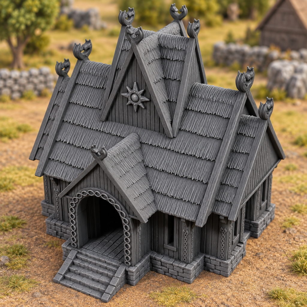 Mead Hall - 28mm Tabletop Terrain for Epic Adventures