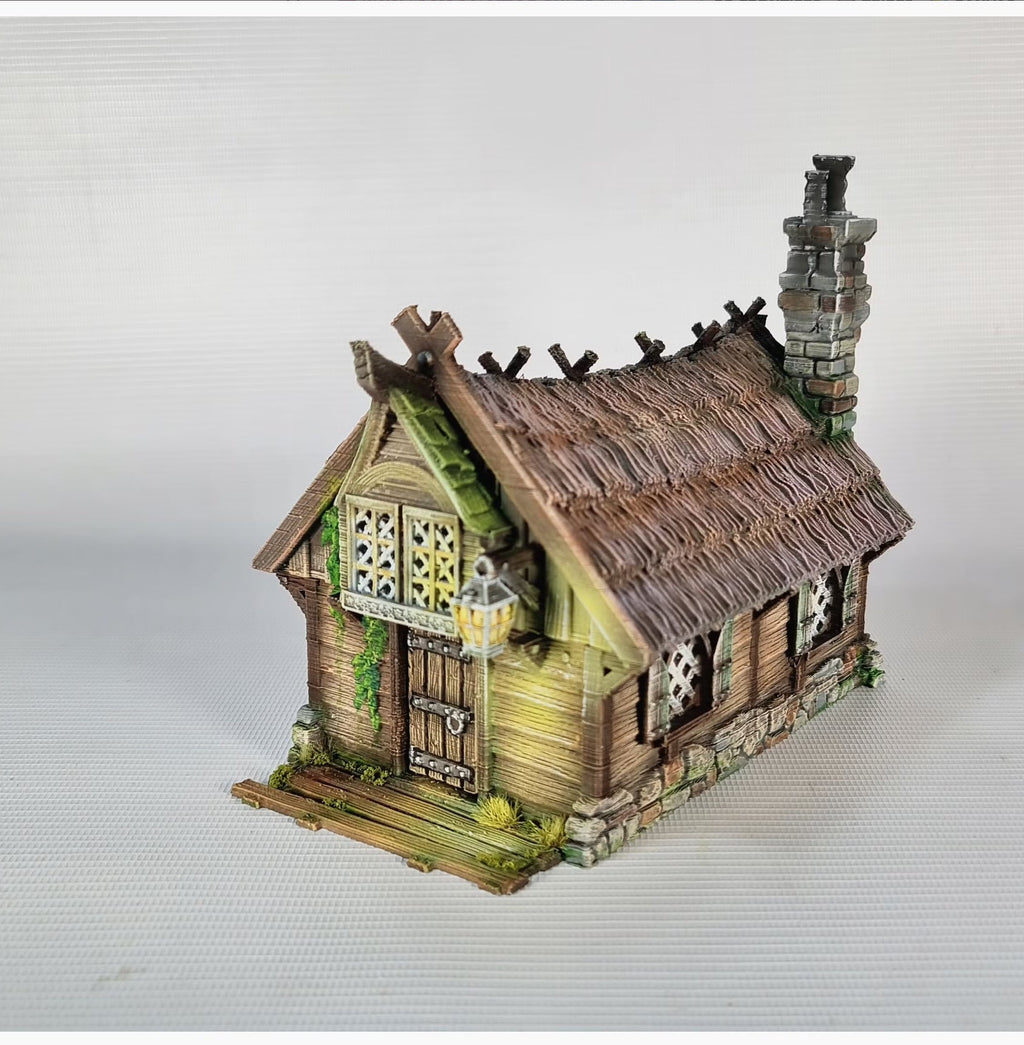Cottage – 28mm Fantasy Tabletop Terrain, Unpainted