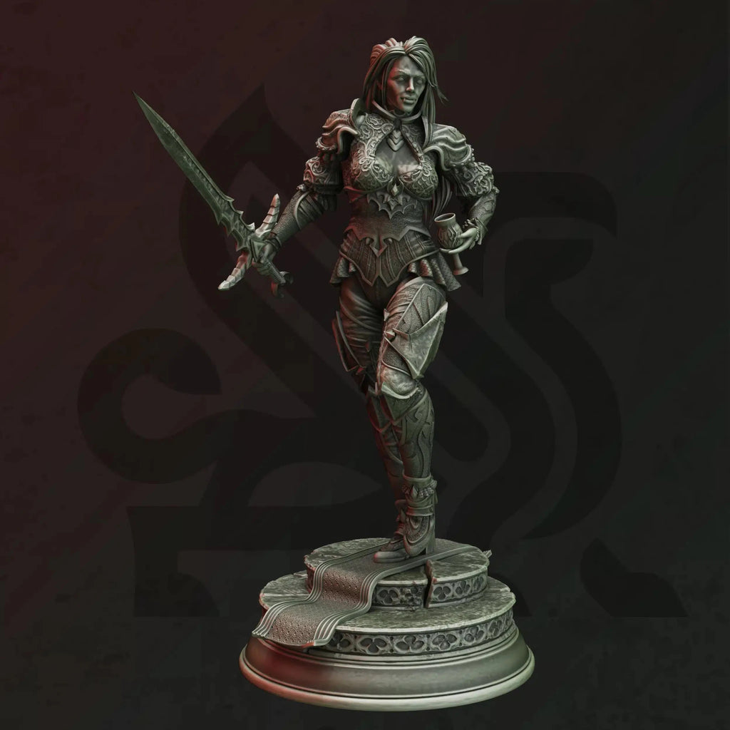 Mina Strauss – Vampiric Duelist - 3D Printed Fighter Miniature - Just Re-Roll
