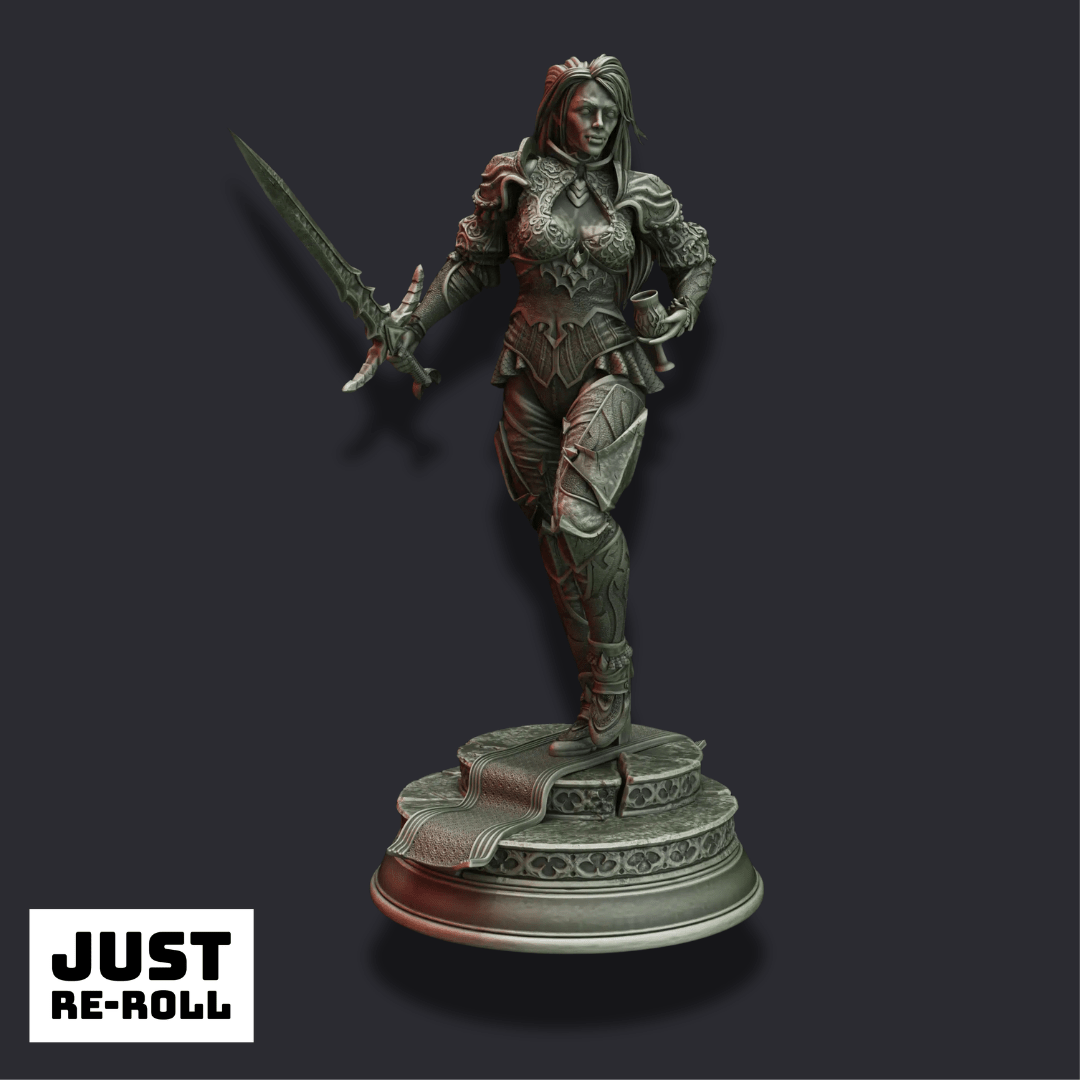Mina Strauss – Vampiric Duelist - 3D Printed Fighter Miniature - Just Re-Roll