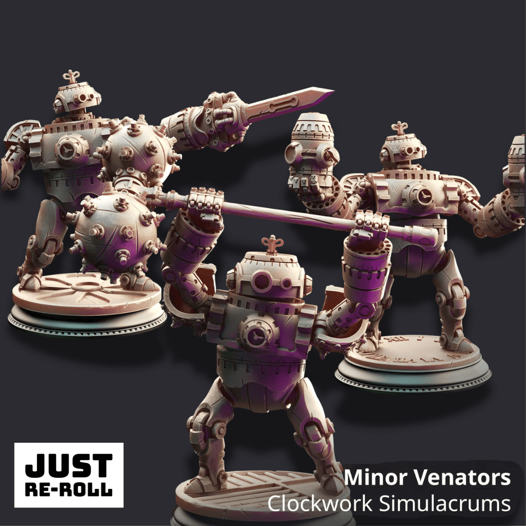 Minor Venators – Clockwork Simulacrums - 3D Printed Monster Miniature - Just Re-Roll