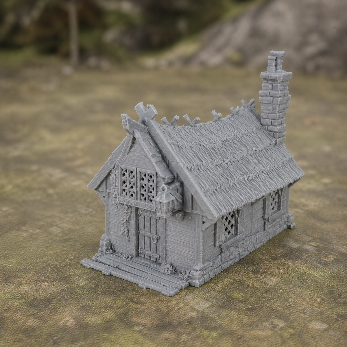 Cottage – 28mm Fantasy Tabletop Terrain, Unpainted