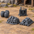 Medieval Town Mine Set 1 – 28mm Fantasy Terrain, Unpainted