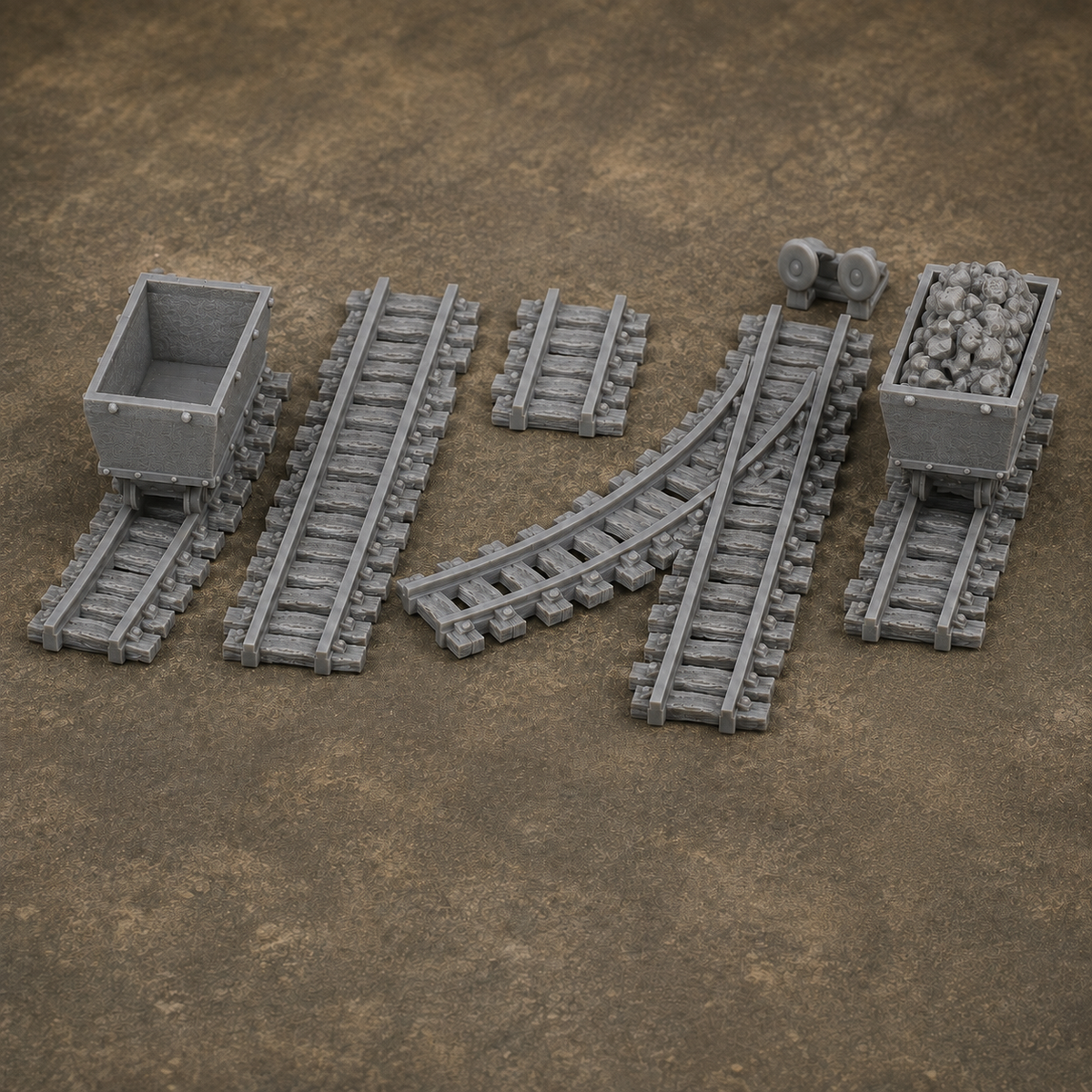 Medieval Town Mine Set 2 – 28mm Fantasy Terrain, Unpainted