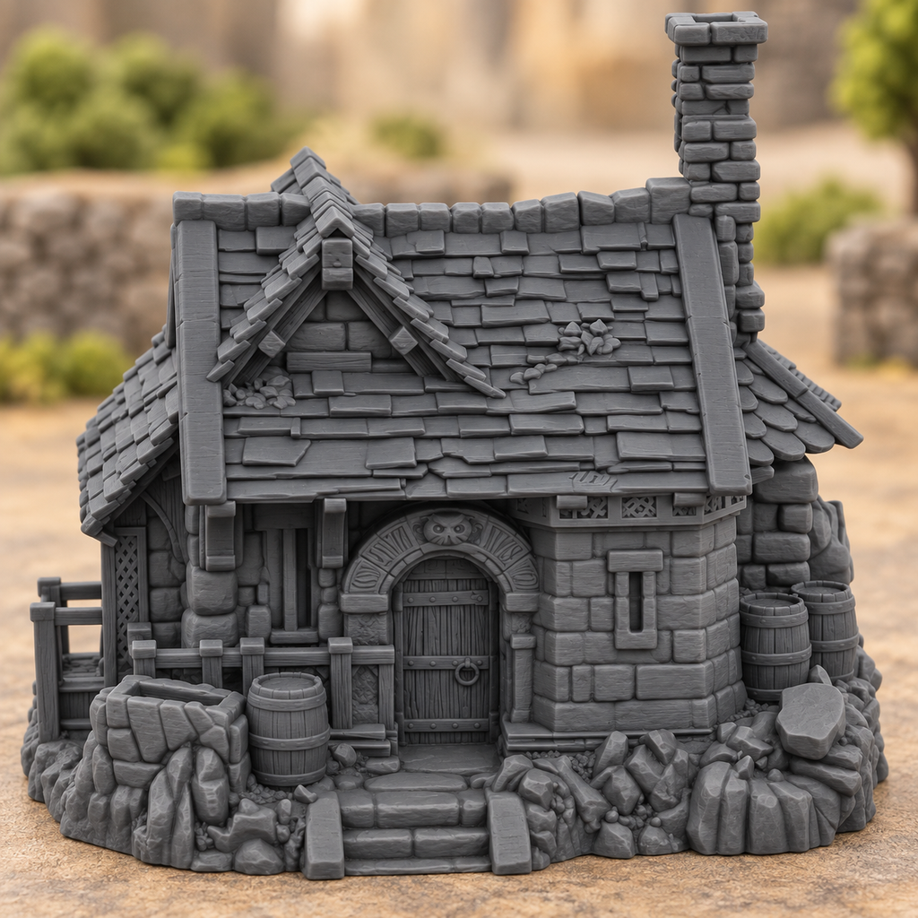 Owl Manor – 28mm Fantasy Tabletop Terrain, Unpainted